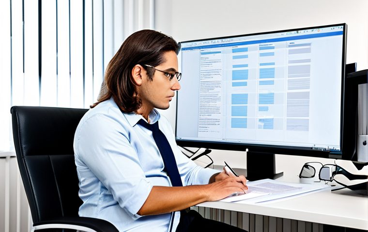 마케팅관리사 시험에서 자주 언급되는 법령 - **Image:** A professional marketer in a modern office, reviewing data on a computer screen, surround...