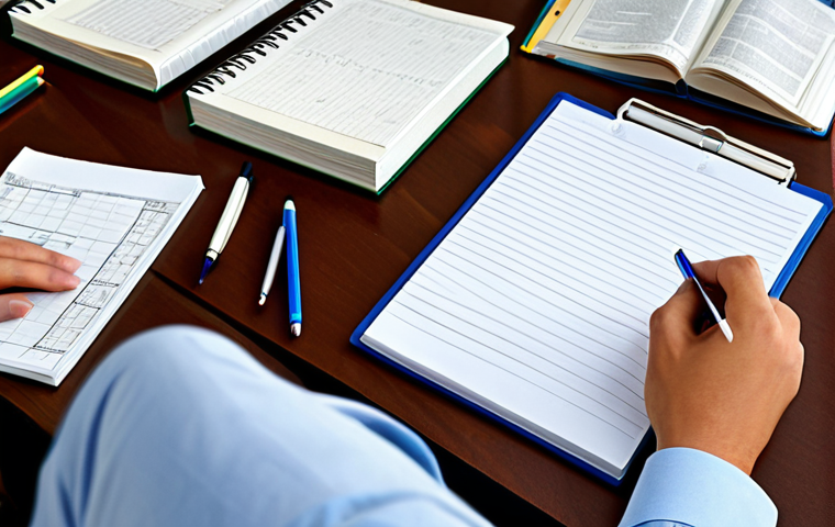 마케팅관리사 필기 시험에서 시간 관리 방법 - Test-taker strategizing**
"A focused student wearing appropriate attire, meticulously planning time...