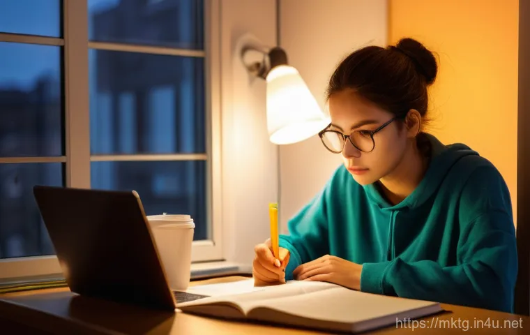 마케팅관리사 필기 공부 시작 시기 - Intensive Short-Term Study**
A determined young woman in her mid-20s, with a serious and focused...