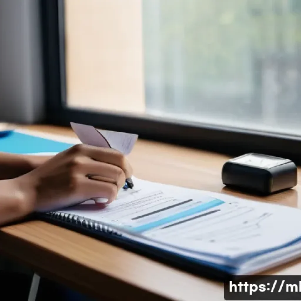 마케팅관리사 자격증 시험장 준비물 - **Prompt 1: Serene Morning Exam Preparation**
    A wide shot of a neatly organized desk in a cozy, ...