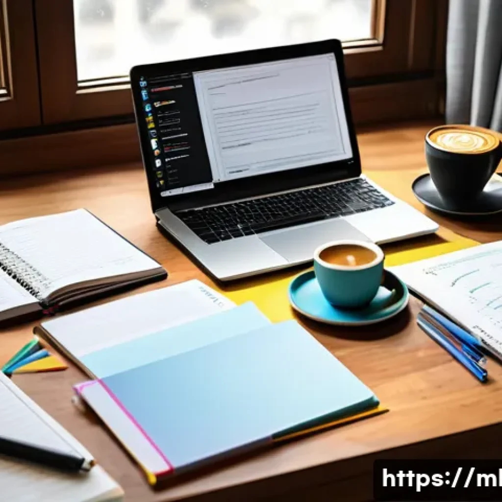 마케팅관리사 시험 결과 분석과 다음 단계 - A detailed study desk setup with open textbooks and colorful notes focusing on marketing management ...